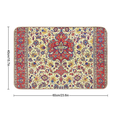 Isfahan Antique Persian Carpet Print  Stain-Proof Bath Mat