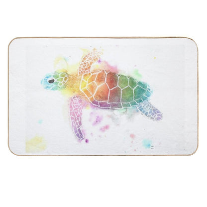 Watercolour Turtle Durable Bath Mat