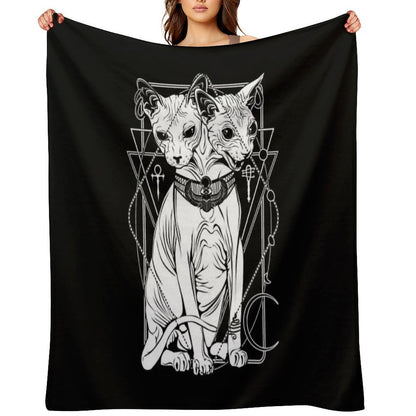 Bastet - The Cat Goddess Eco-conscious Throw Blanket