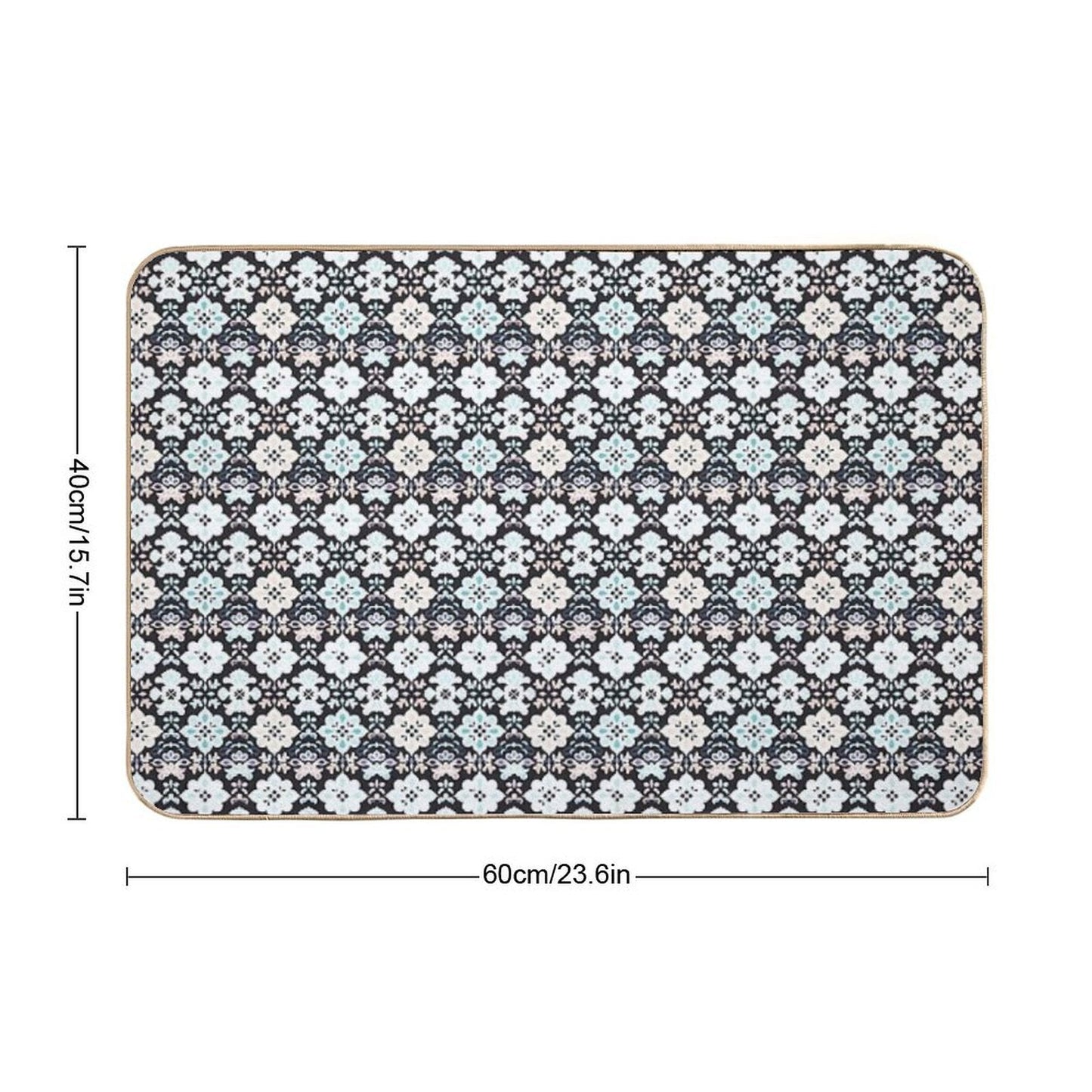 Flowers And Butterflies Abstract O  Stain-Proof Bath Mat