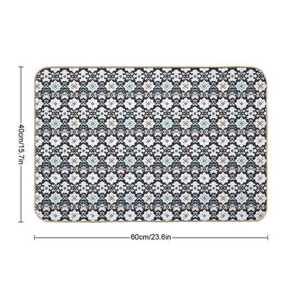 Flowers And Butterflies Abstract O  Stain-Proof Bath Mat
