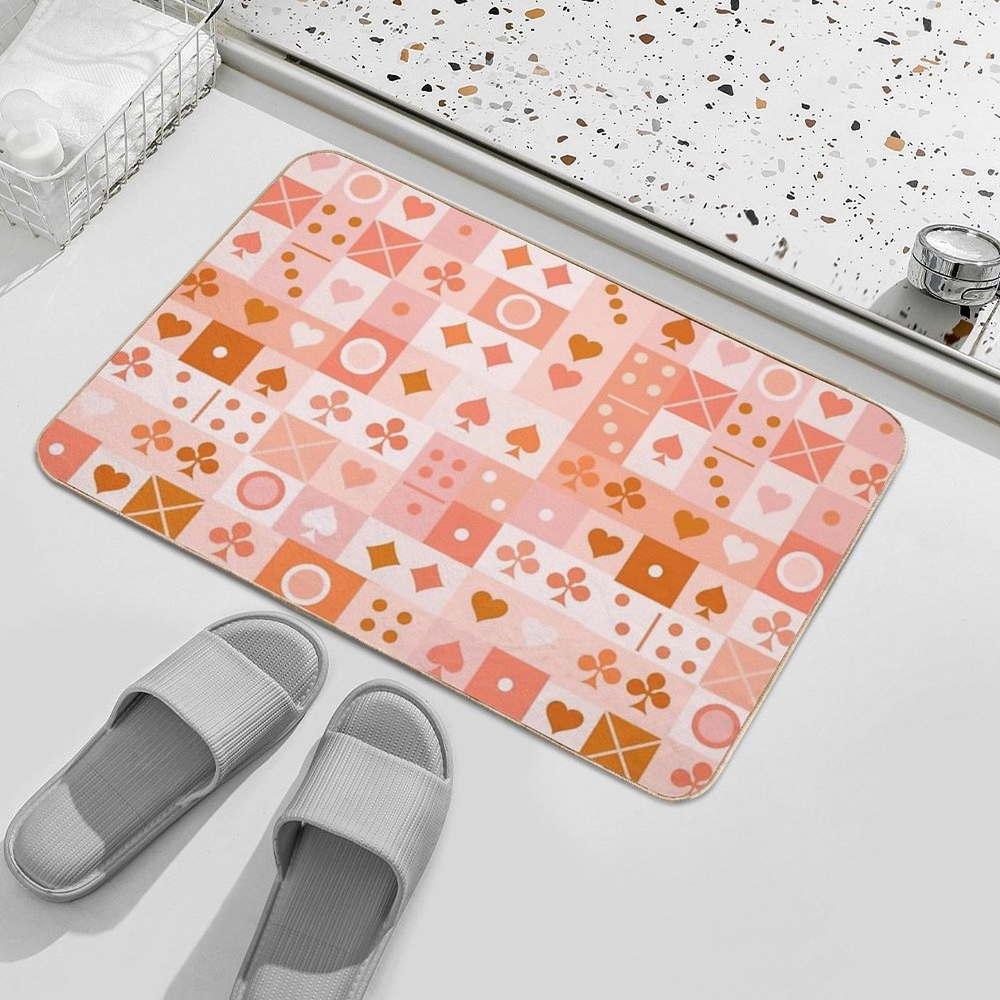 Fun Game Night  Fade-Resistant Bath Mat