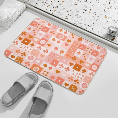 Fun Game Night  Fade-Resistant Bath Mat