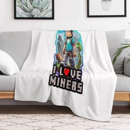 I Love Miners Premium Throw Blanket