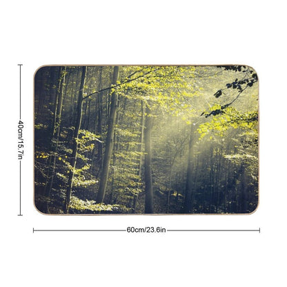 Being There - Morning Light in Forest  Odorless Bath Mat