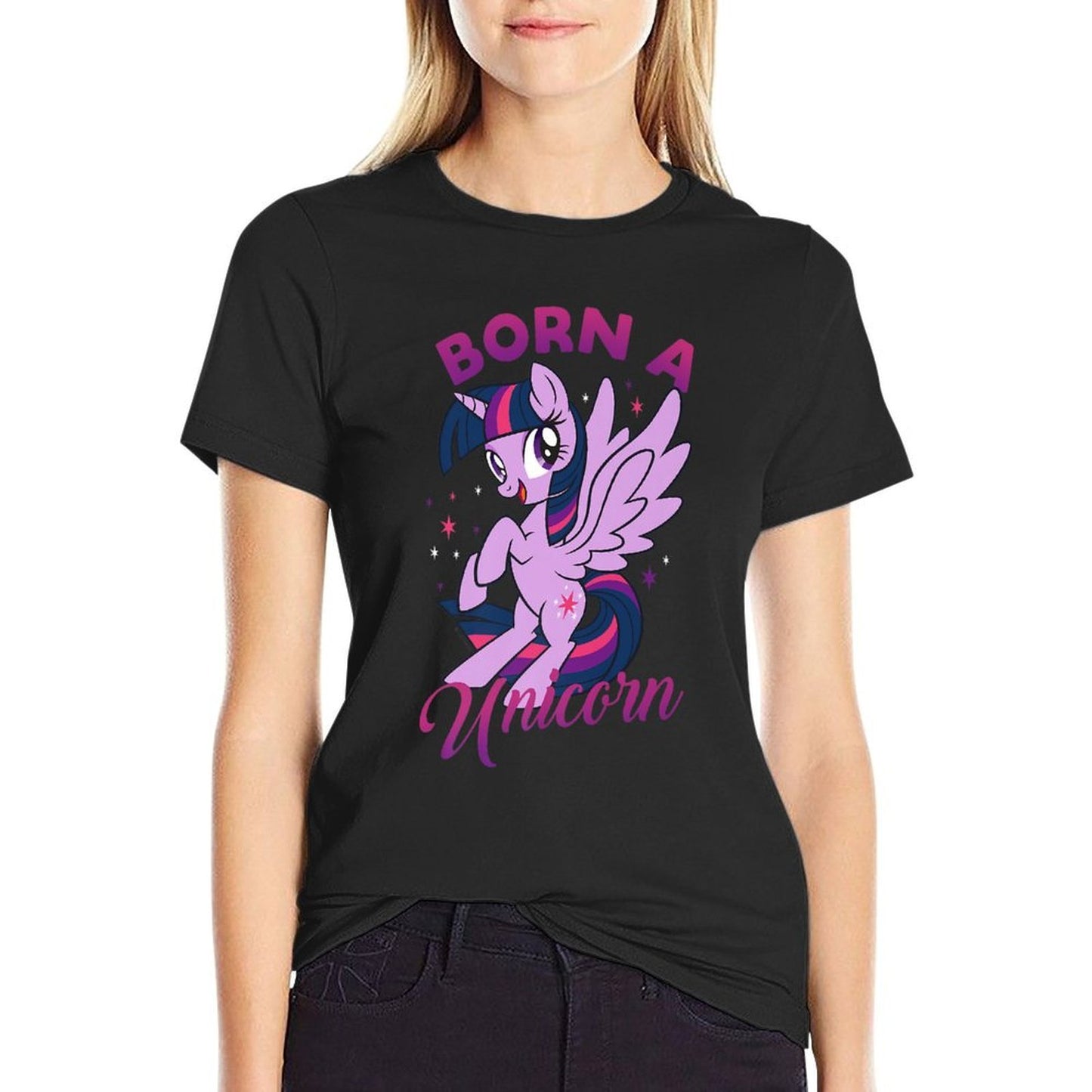 My Little Pony Friendship Is Magic Twilight Born A Unicorn Premium  Oversized Silhouette T-Shirt