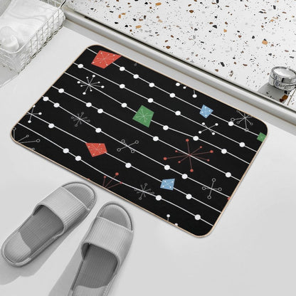 Midcentury Modern Starbursts  Versatile Bath Mat
