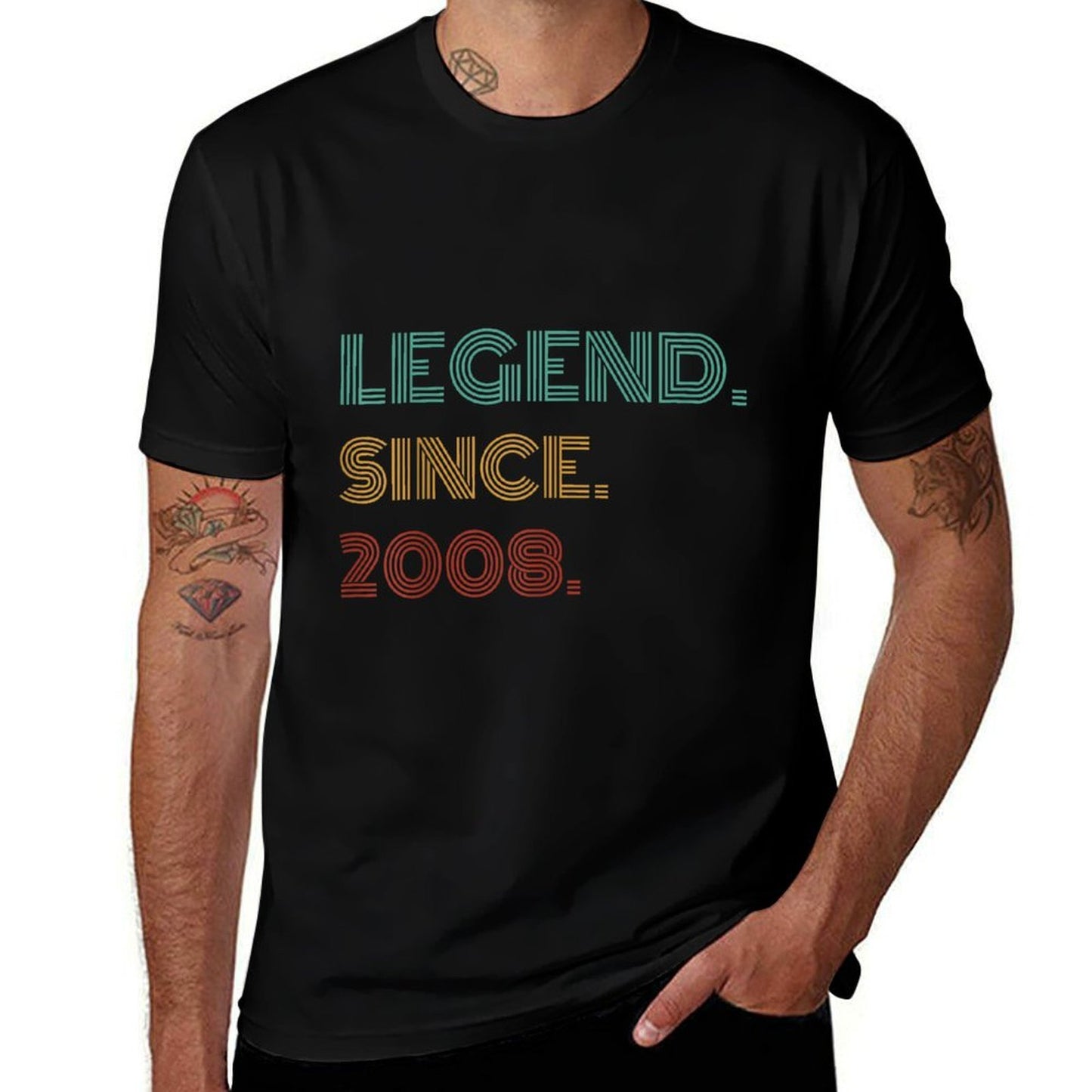 17 Years Old Legend Since 2008 17th Birthday  Tagless Design T-Shirt