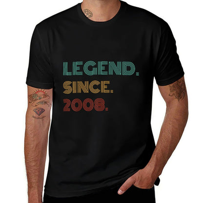 17 Years Old Legend Since 2008 17th Birthday  Tagless Design T-Shirt