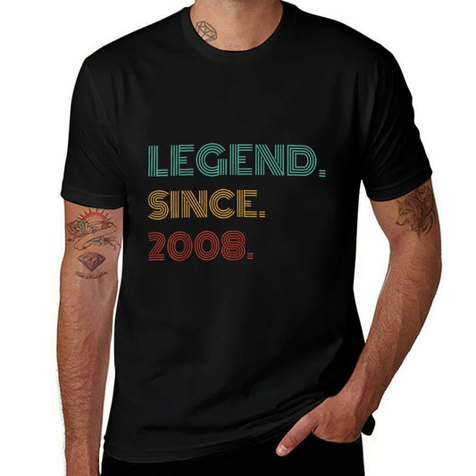 17 Years Old Legend Since 2008 17th Birthday  Tagless Design T-Shirt