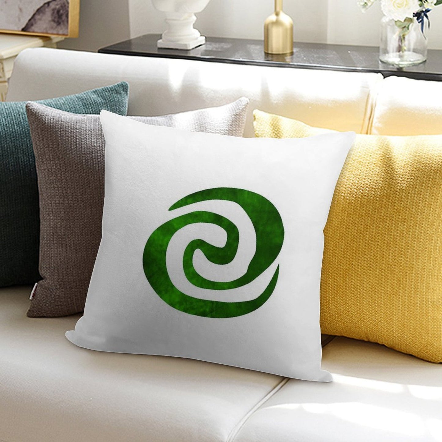 Green Te Fiti Soft Bedroom Essential Throw Pillow