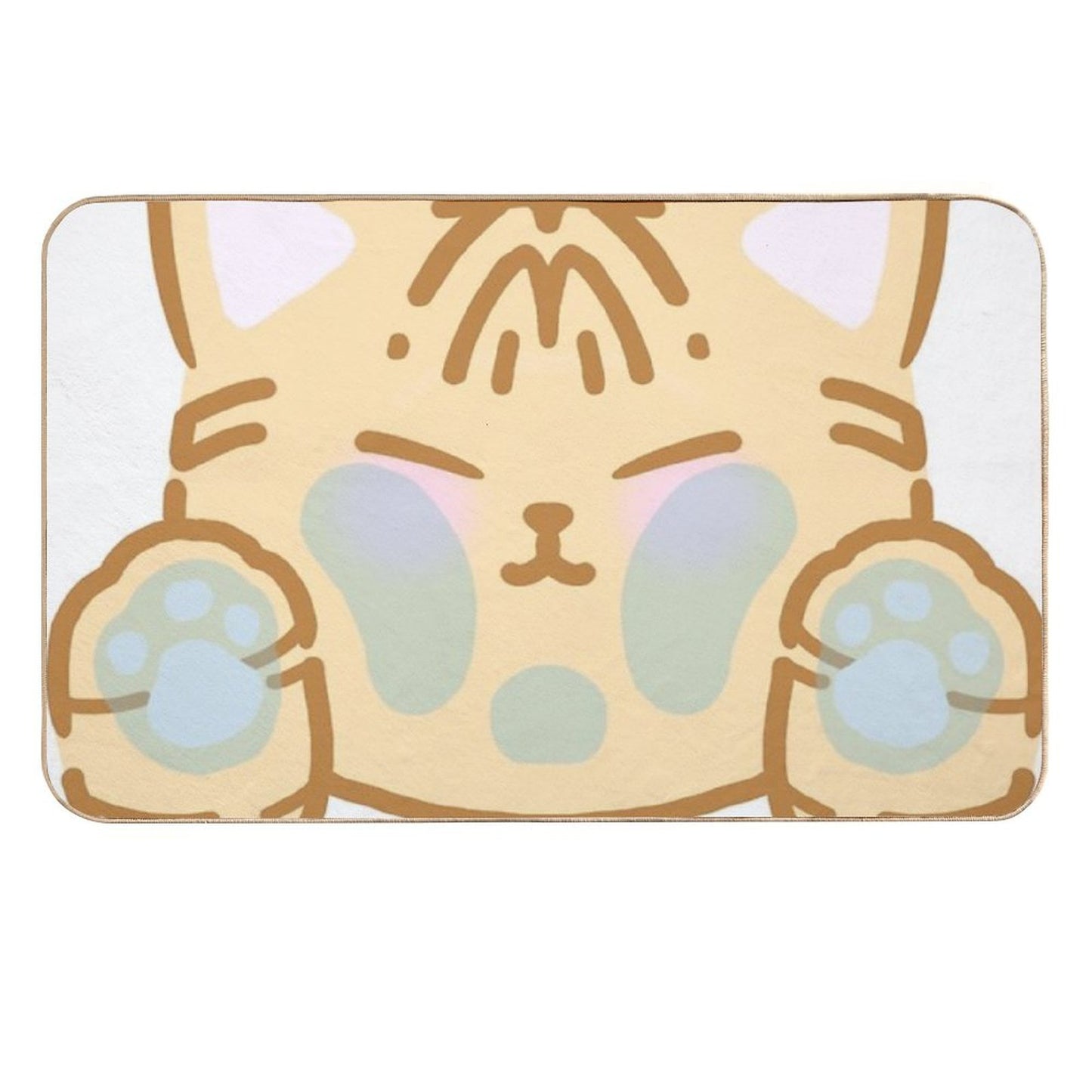 Cute Kitties Cat Sticker  Absorbent Bath Mat