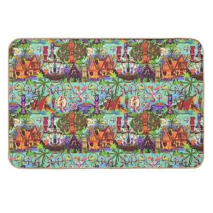 The ORIGINAL Enchanted Tiki Room Collage Durable Bath Mat