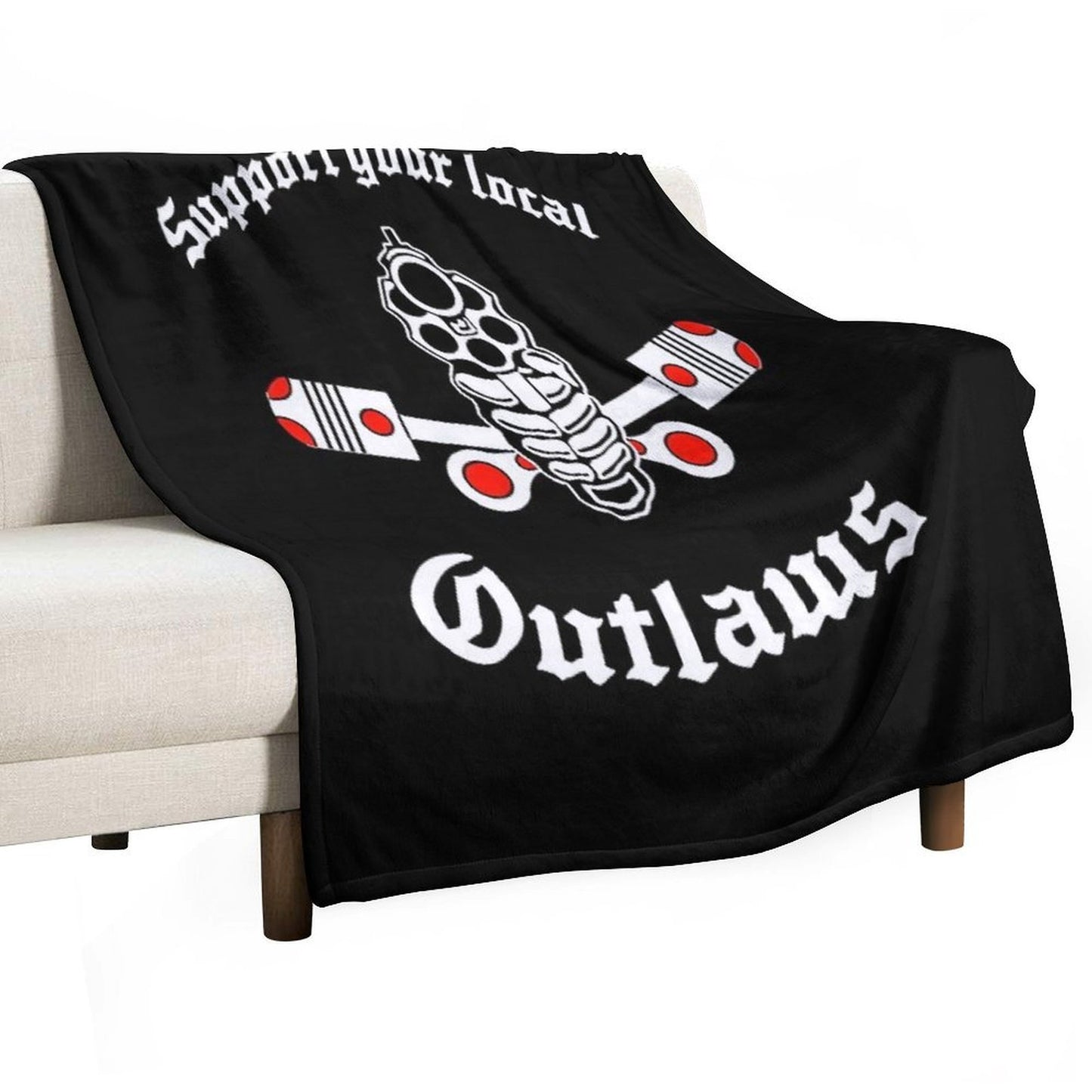 Outlaw Mc Support Gift Halloween Day, Thanksgiving, Christmas Day Classic Essential Versatility Throw Blanket