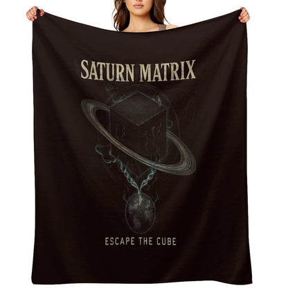 The Saturn Matrix Escape The Cube Lightweight Throw Blanket