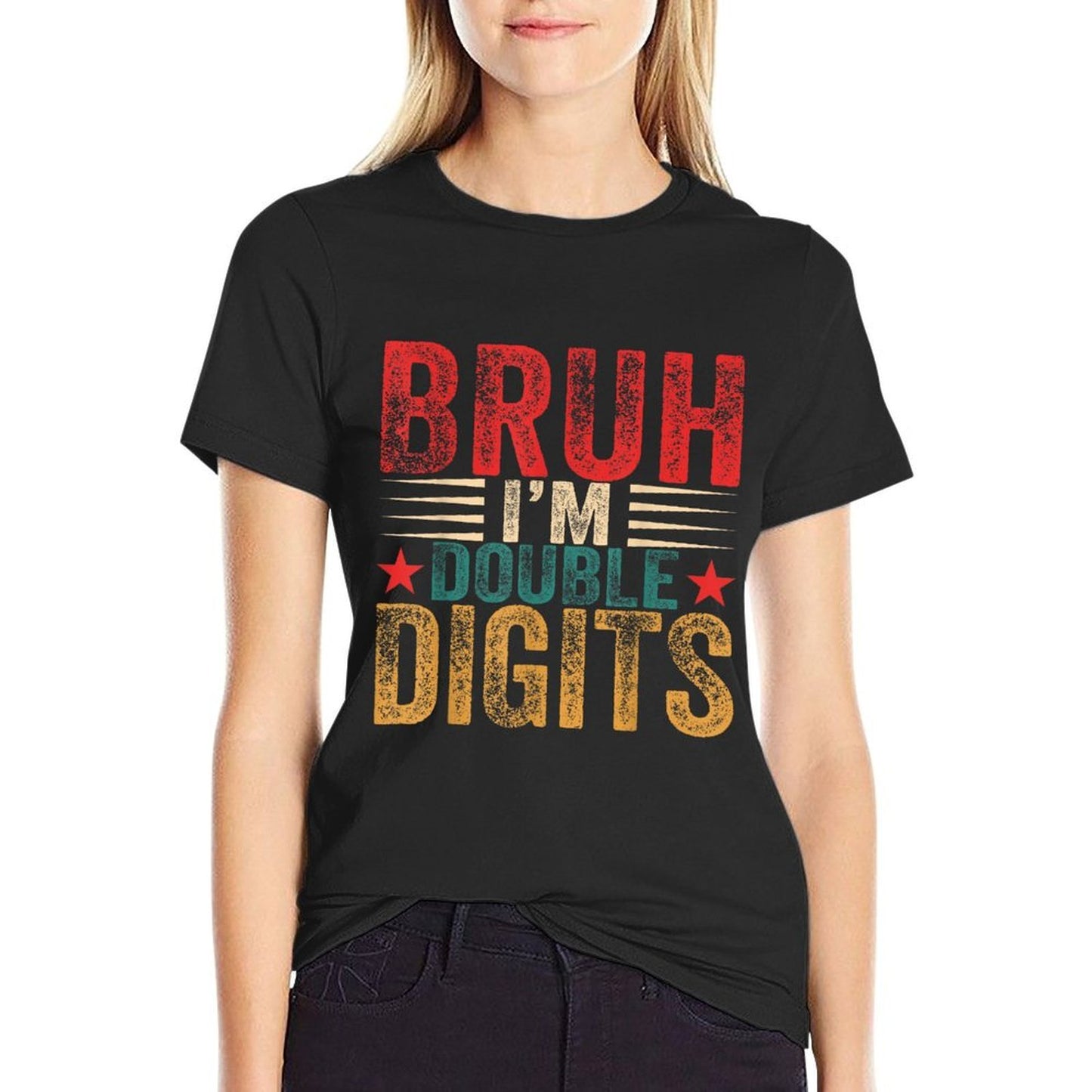 Bruh I'm Double Digits 10th Birthday Boys 10 Year Old  Graphic-printed T-Shirt