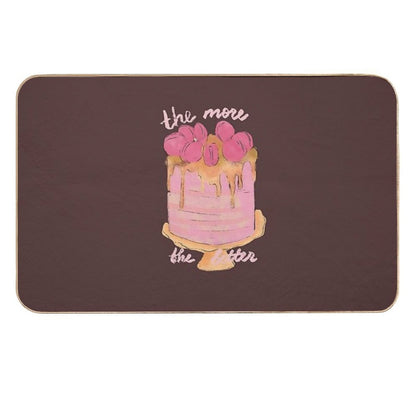 Cute Watercolor Cake in Pink for Sweet Tooth  Slip-Resistant Bath Mat