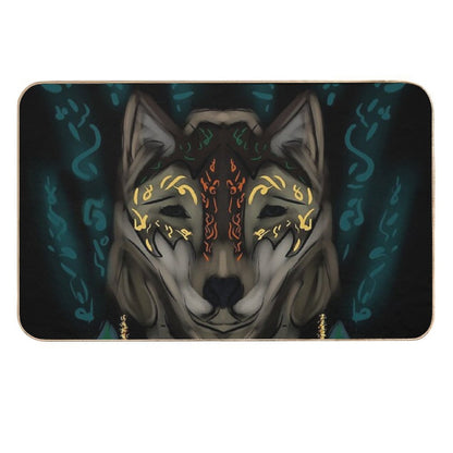 Totemic Wolf  Dirt-Trapping Bath Mat