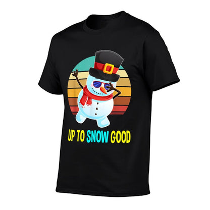 Up to Snow Good Snowman Christmas Gifts Men Boys  Slim-fit Cut T-Shirt