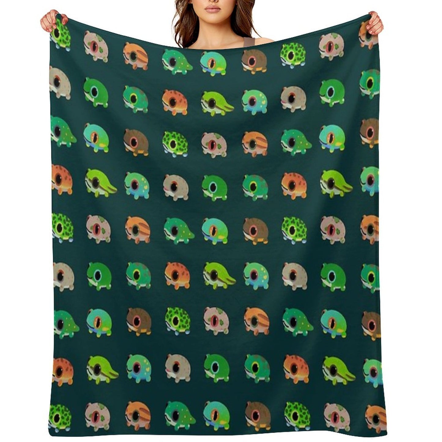 Forest Tree Frog Plush Throw Blanket