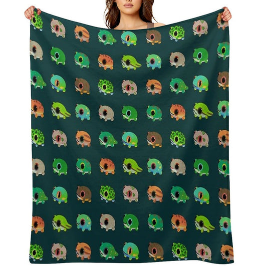 Forest Tree Frog Plush Throw Blanket