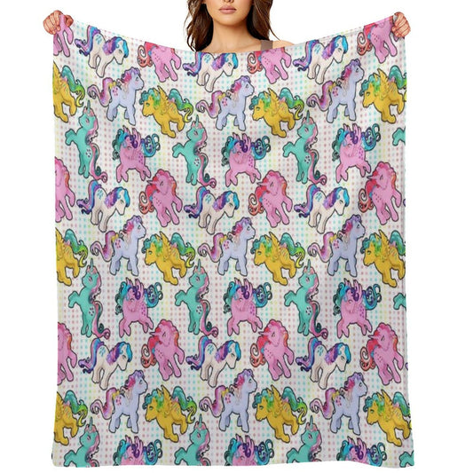 Twinkle Eye G1 Ponies Gift-ready Throw Blanket