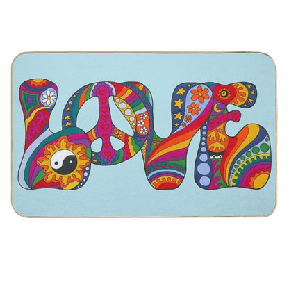 Psychedelic Love  Rapid-Drying Bath Mat