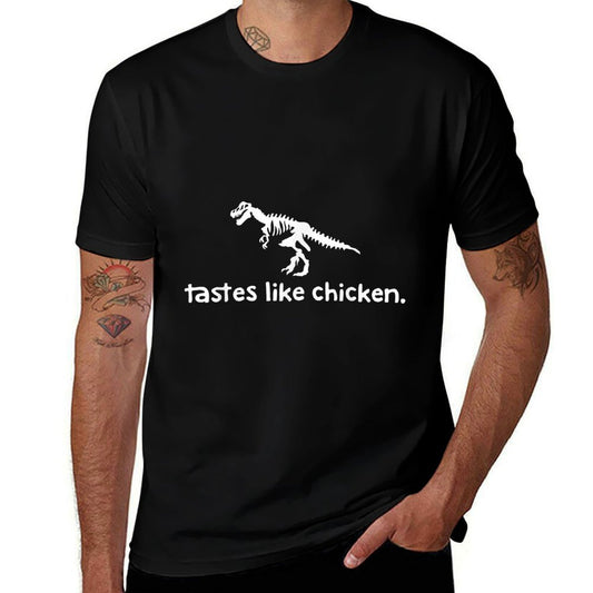 Dinosaur Puns Tastes Like Chicken Meme T Rex Dino Fossil  Lightweight T-Shirt