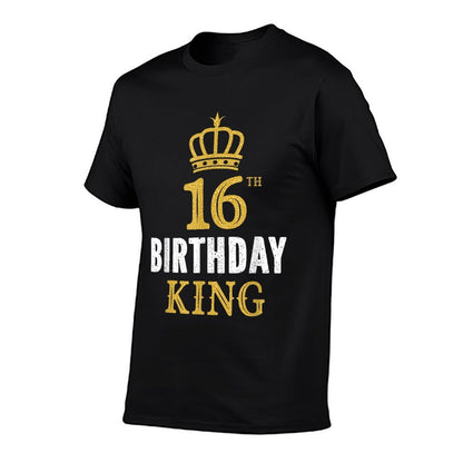 Happy 16th Birthday King 16 Years Old Party Ideas For Boys  Vintage-inspired T-Shirt
