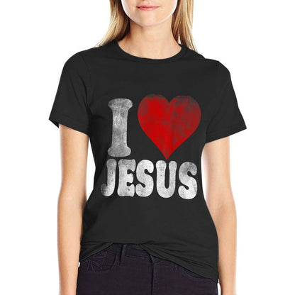 I LOVE JESUS Vintage Style Retro  Soft T-Shirt