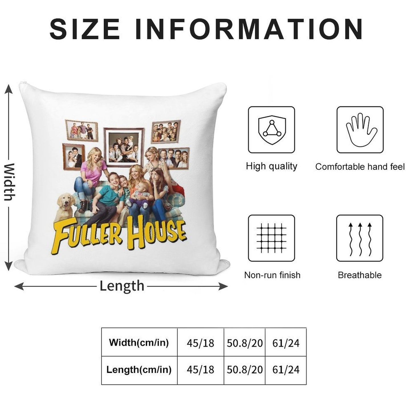 Fuller House Cast Merch Soft Bedroom Essential Throw Pillow