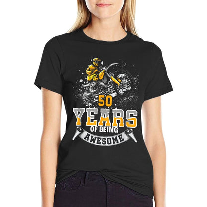 Motocross 50 Years Of Being Awesome - 50th Birthday Dirtbike  Eco-friendly Material T-Shirt