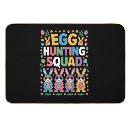 Happy Easter Bunny Egg Hunting Squad Crew Family  Rapid-Drying Bath Mat