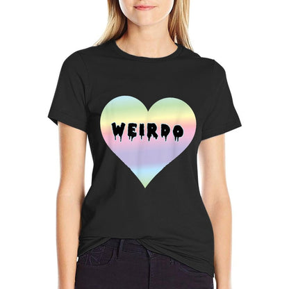 Pastel Goth Kawaii WEIRDO Illustration  Vintage Heart Drip  Easy-care T-Shirt