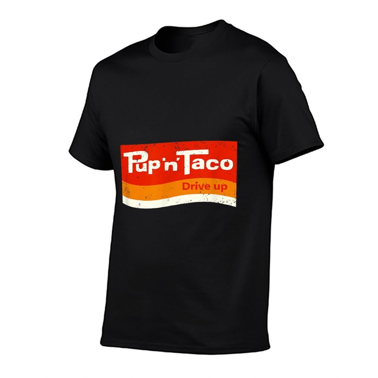 Pup N Taco Retro 70s  80s Old School Fast Food Graphic  Durable T-Shirt