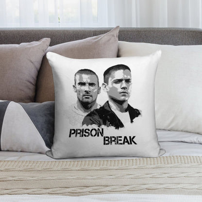 Prison Break Illustration Soft Luxury Feel Throw Pillow