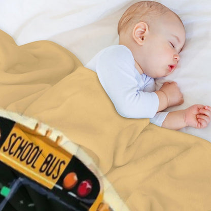School Buses. Quick-dry Throw Blanket
