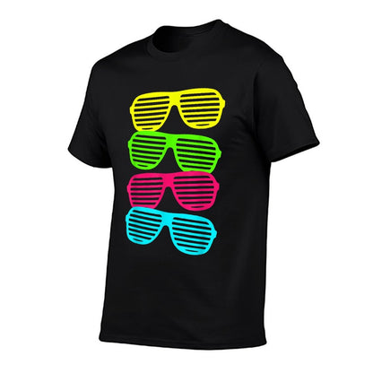 Neon Shutter Shades Cool Stack of Sunglasses Bright  Fade-proof Color T-Shirt