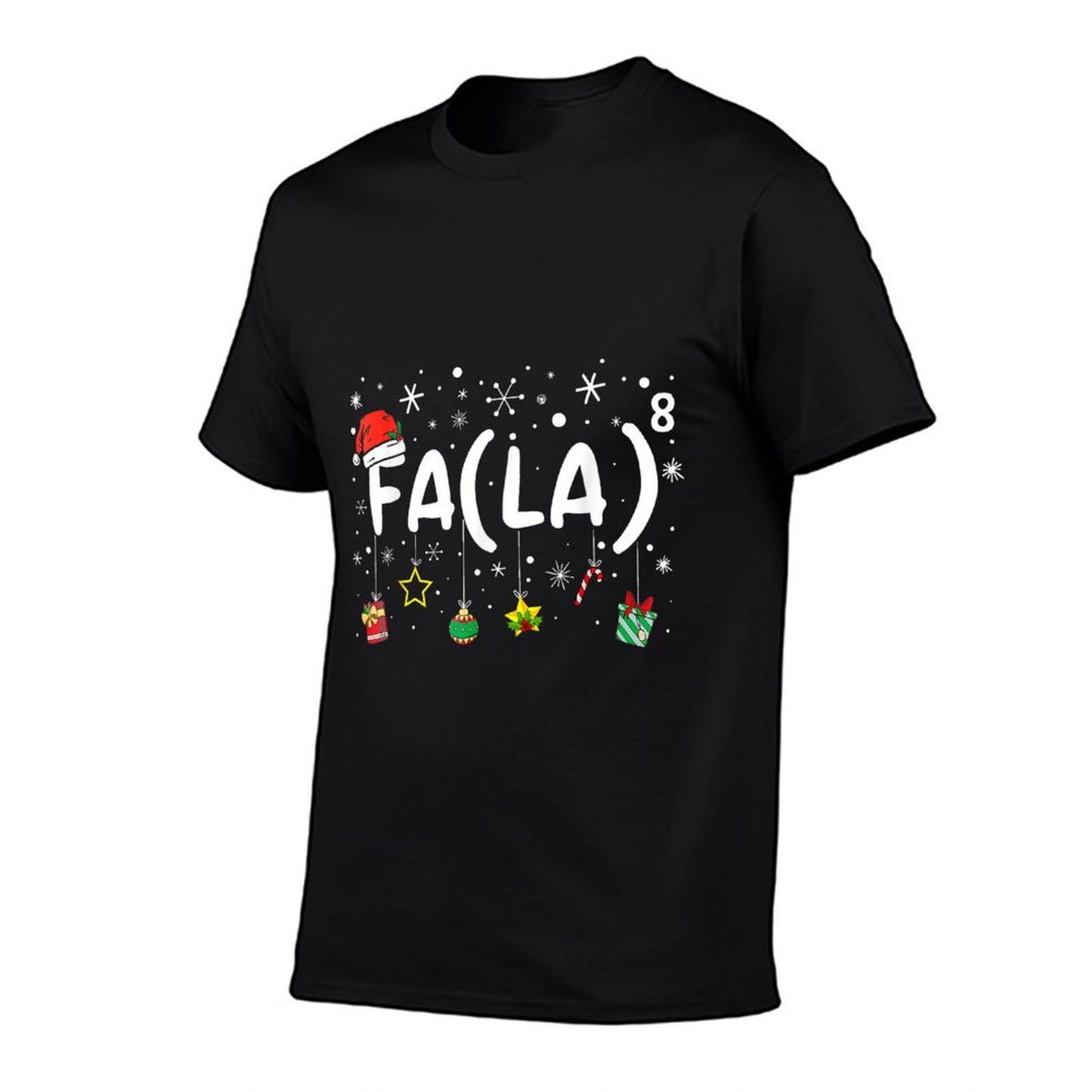 FA (LA)8 Funny Christmas Santa Fa La Math Teacher  Wrinkle-resistant T-Shirt