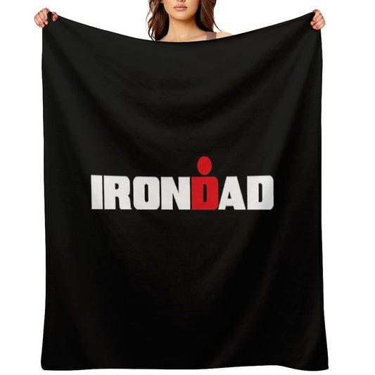IronDad, Triathlon Dad, Triathlete Daddy Multi-functional Throw Blanket