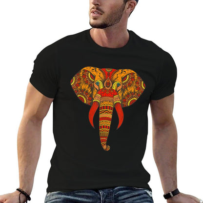 Trendy Elephant Tribal - Indian Colorful Mandala Tribal Art  Lightweight T-Shirt