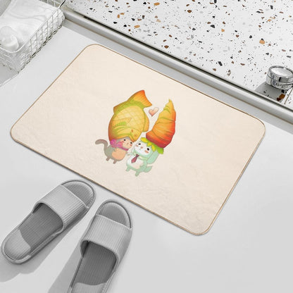 Taiyaki And Carrots  Eco-Friendly Bath Mat