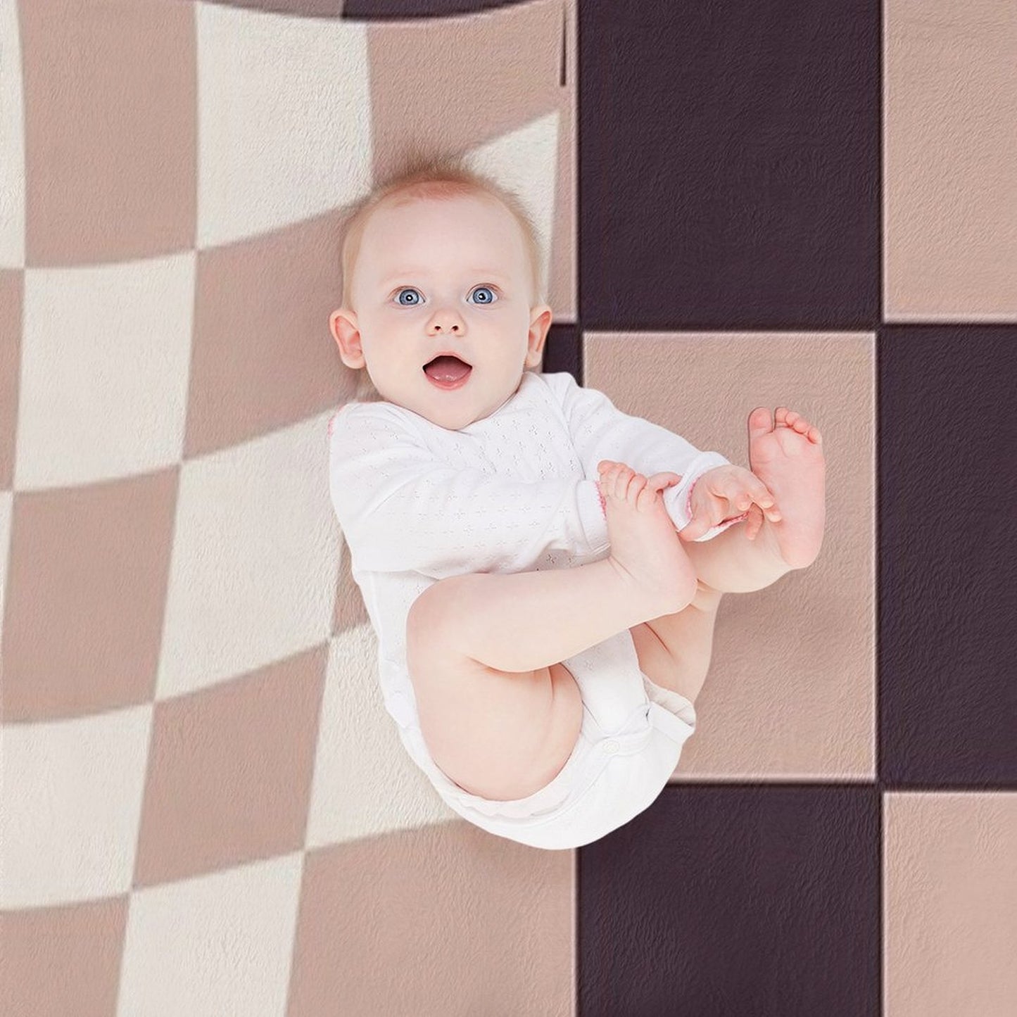 Checkerboard Pattern, Pink, Wavy Easy Care Throw Blanket