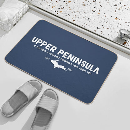 Upper Peninsula, Northern Michigan's Pleasant Peninsula U.P.  Repositionable Bath Mat