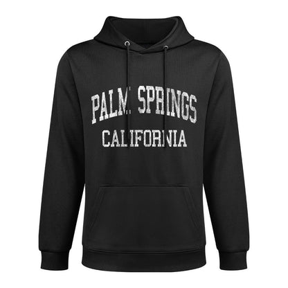Womens Palm Springs California CA Vintage Athletic Sports Design Machine Washable Hoodie