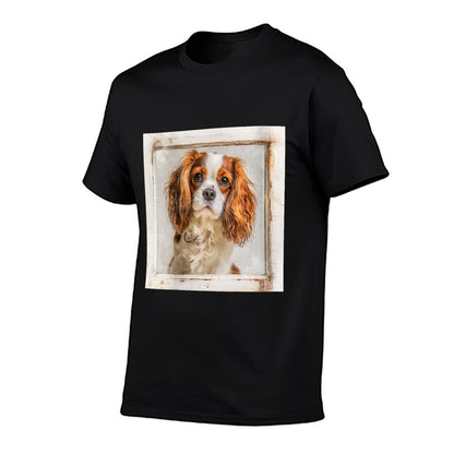Womens Cavalier King Charles Spaniel Dogs  Heathered Texture T-Shirt