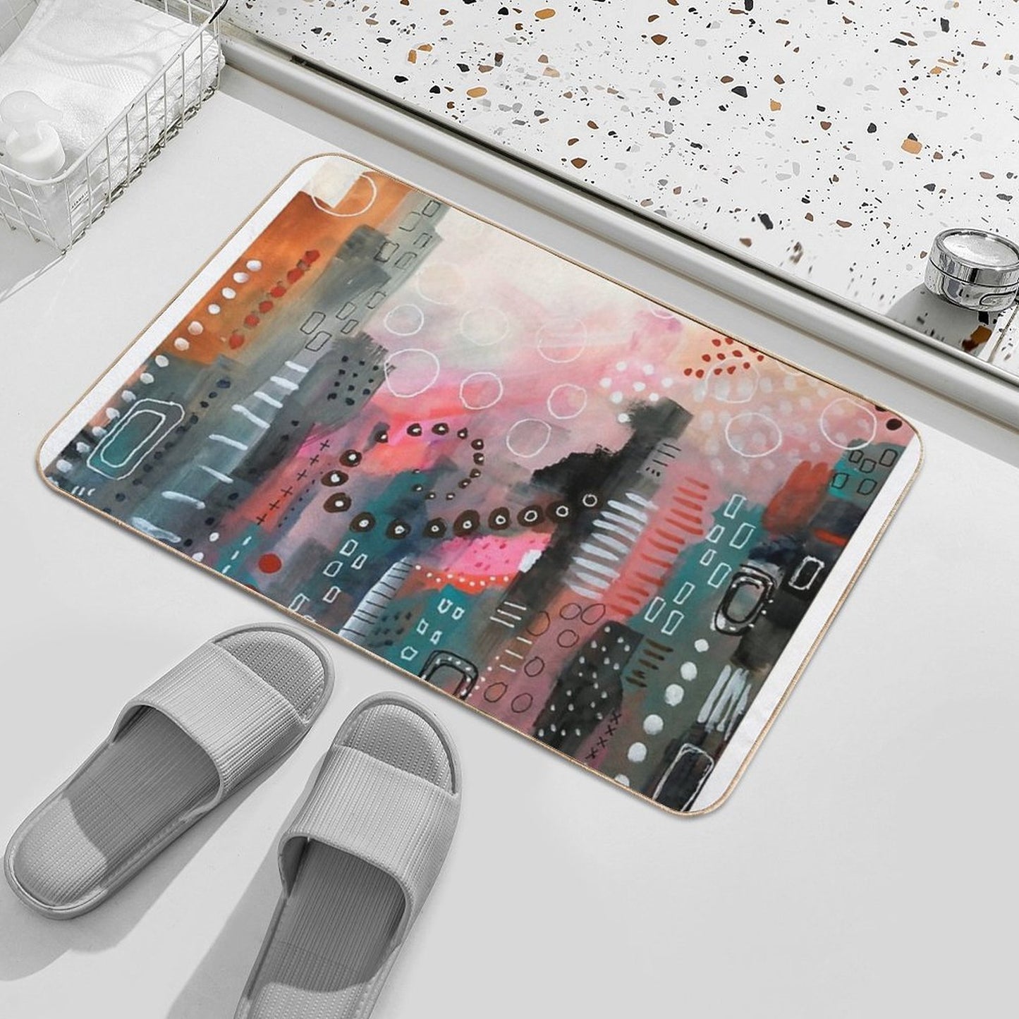 Magical City  Dirt-Trapping Bath Mat
