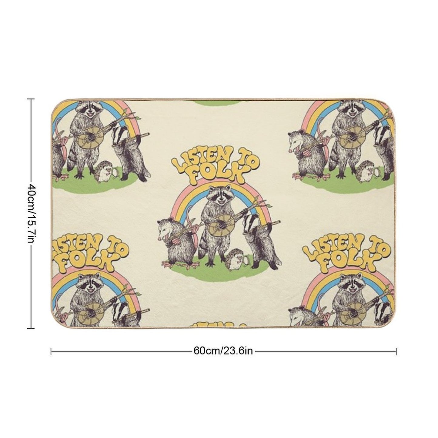 Listen To Folk  Odorless Bath Mat