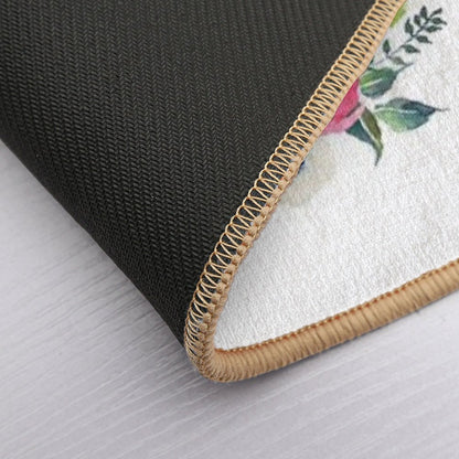 Anemone Peony Watercolor Bouquet  High-Traffic Bath Mat