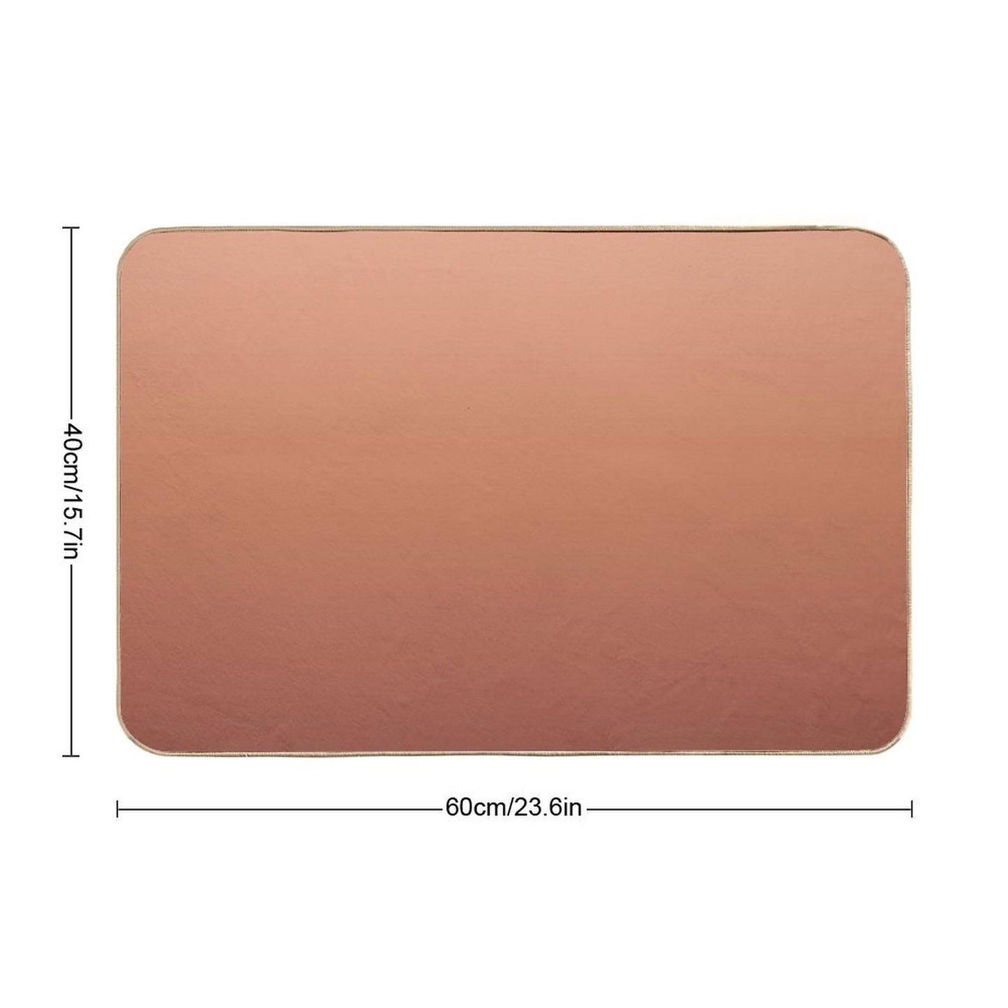 Nude Color Gradient  Rapid-Drying Bath Mat